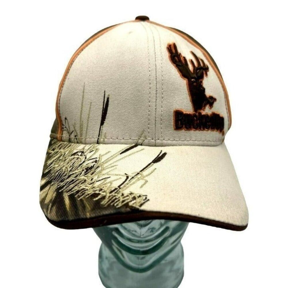 BuckedUp Baseball Cap Unisex‎ Adjustable Cream Camo Good Embroidered Deer Hat